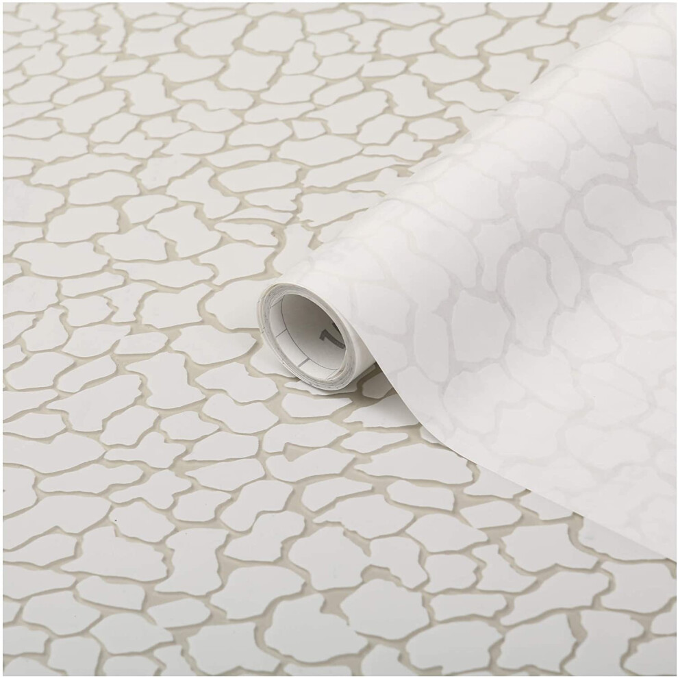 DC Fix Iceburg 338-0012 Decorative Static Cling Window Film, Iceberg/Lava, 17.71' x 59' Roll, White