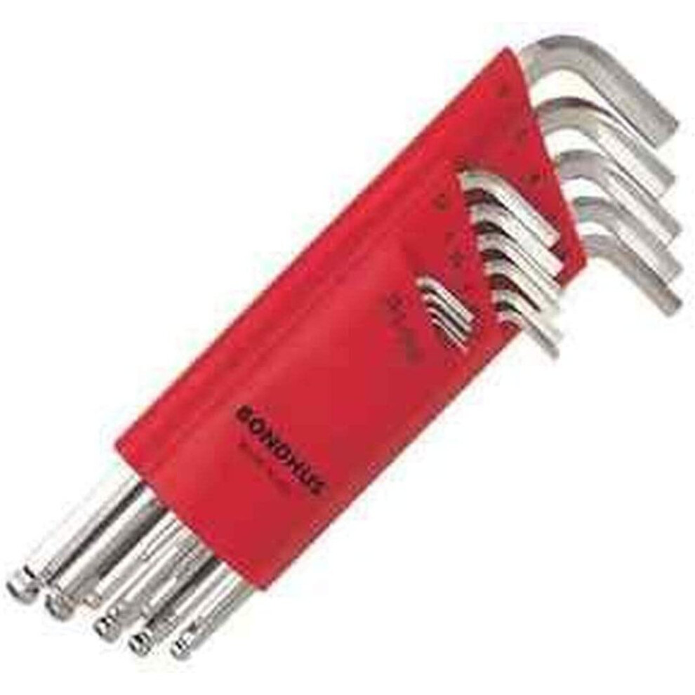 Bondhus 17095 Balldriver L-Wrenches, Ws: 1.27-10.0Mm 037231170950