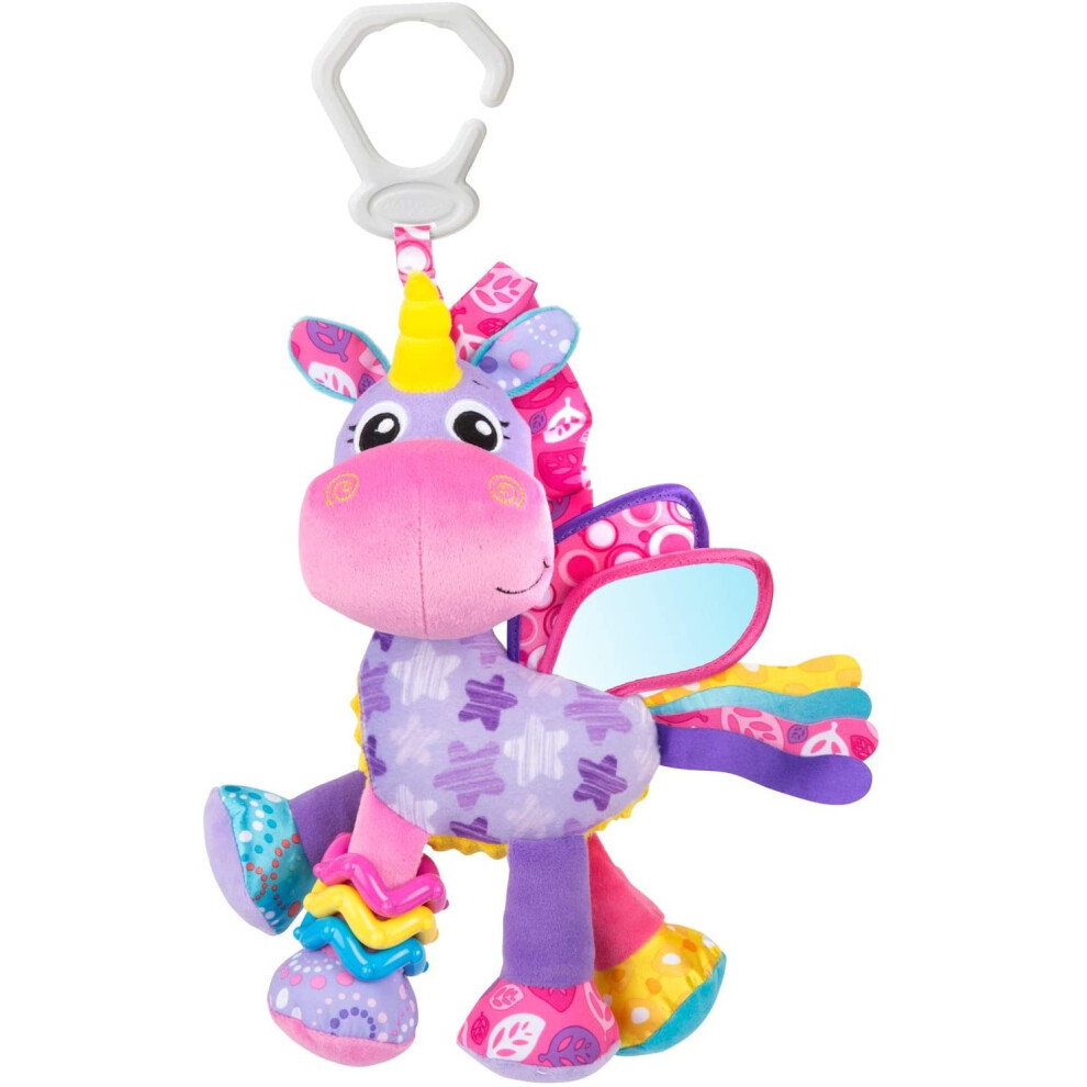 Playgro Activity Friend Unicorn Stella, Pram Toy, From 0 months, Pink/Purple, 40183