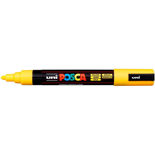 Uni-Ball Uni-Ball poscyell5m Posca Medium Bullet Tip Marker - Yellow