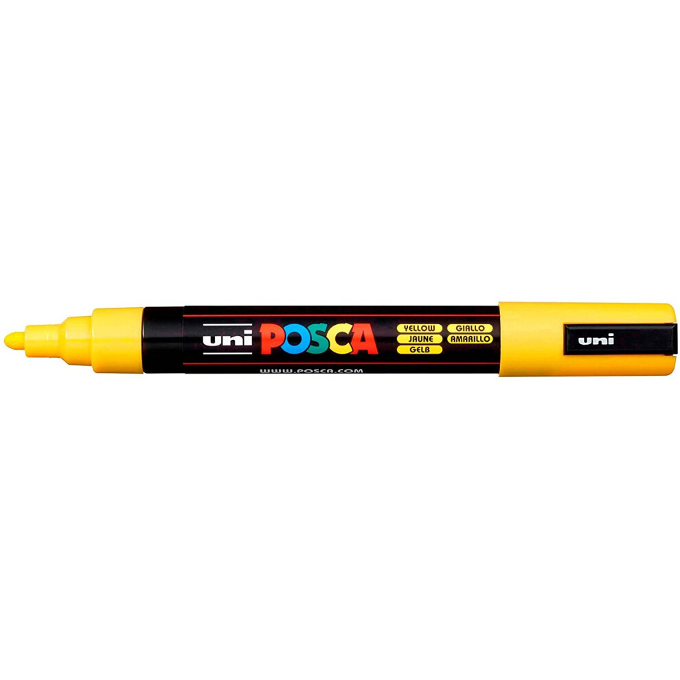 Uni-Ball poscyell5m Posca Medium Bullet Tip Marker - Yellow