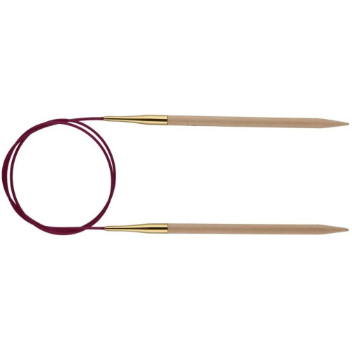 KnitPro 40 cm x 5 mm Basix Fixed Circular Needles, Birch