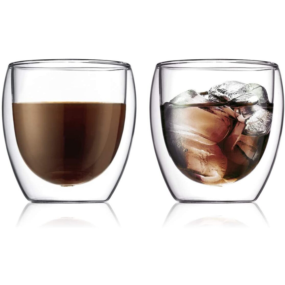 Bodum PAVINA Double Walled Thermo Glasses 0.25 L, 8 oz, Pair