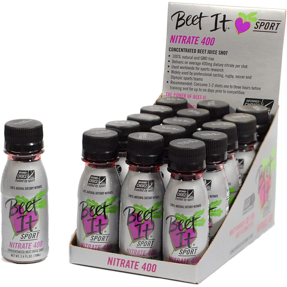 Beet It Sport Nitrate 400 - High Nitrate Concentrated Beetroot Juice (15 x 70ml) Boost Nitric Oxide and Athletic Endurance Performance