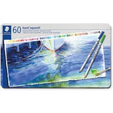 Staedtler Karat Aquarell 125 Professional Watercolour Pencils Tin - Assorted Colours (Set of 60)