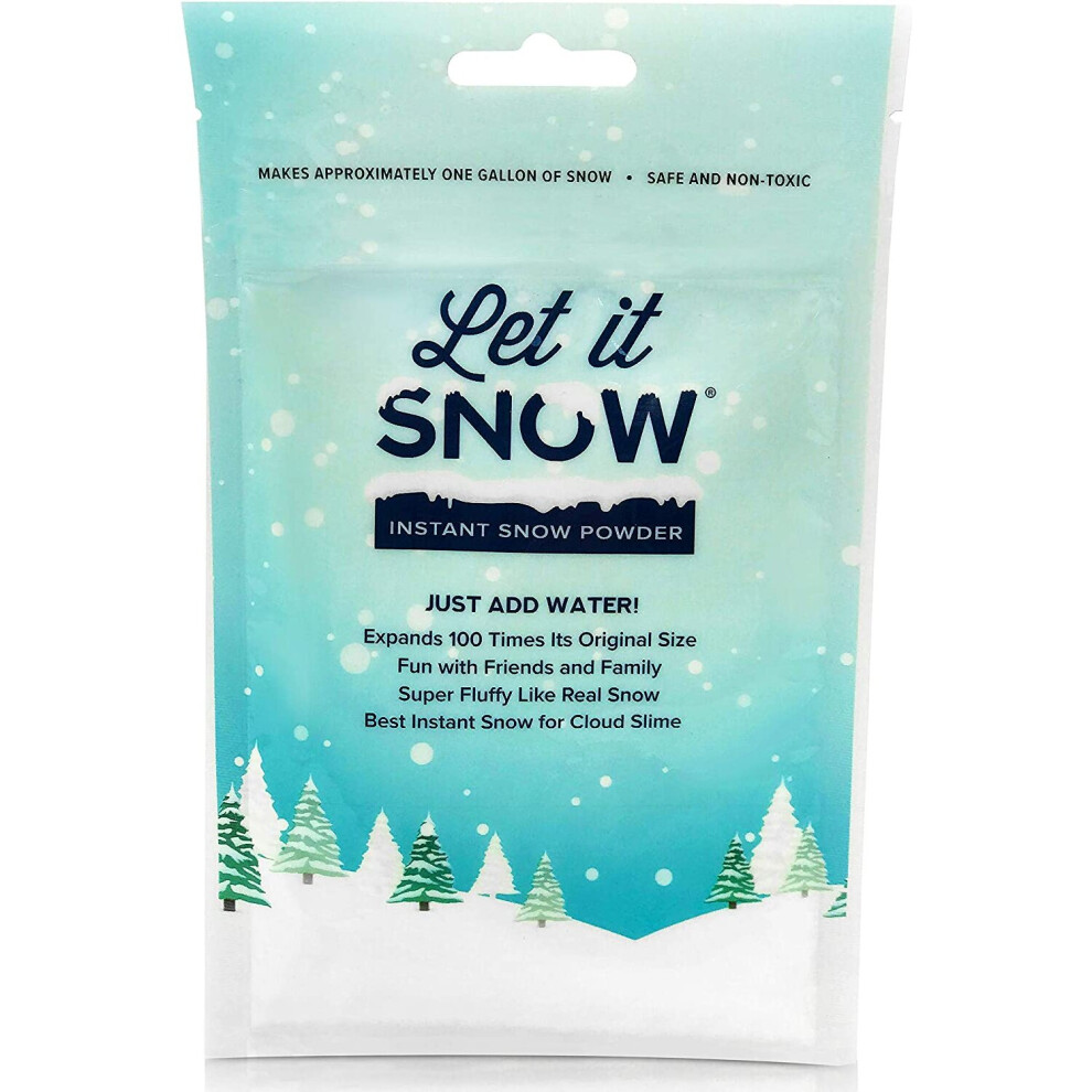 Let it Snow Instant Snow Powder for Slime - Premium Fake Snow for Cloud Slime and Holiday Snow Decorations - Made in The USA