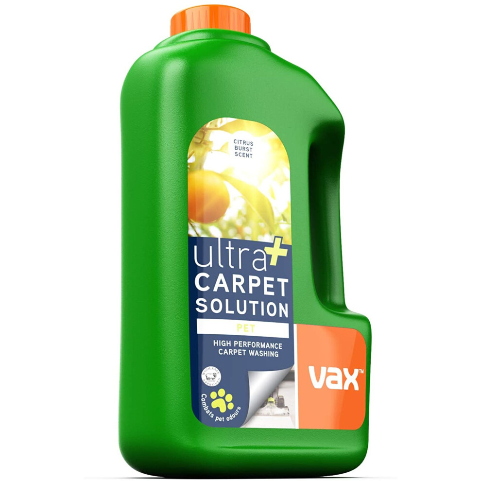 Vax New Ultra+ Pet Carpet Cleaning Solution 1.5 Litre