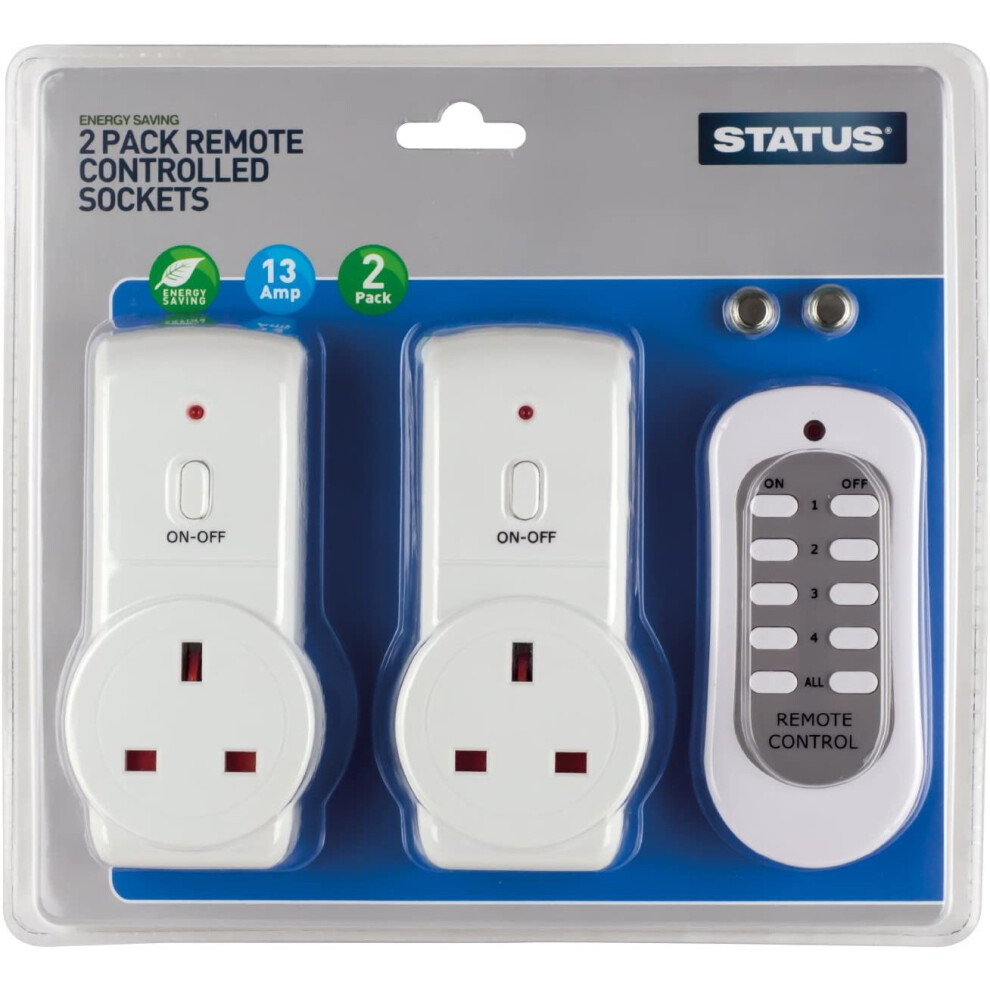 Status Remote Control Socket - White (Pack of 2)