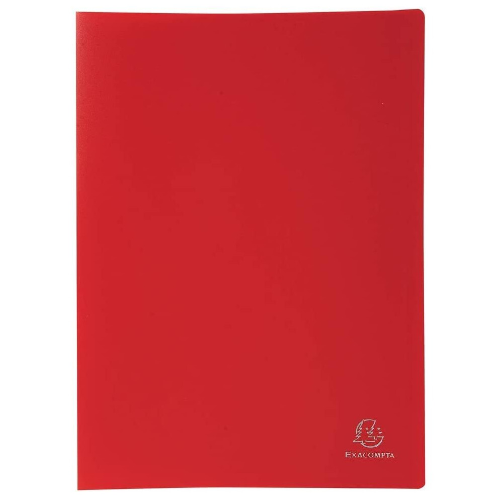 Exacompta Soft PP Display Book, A4, 100 pockets - Red