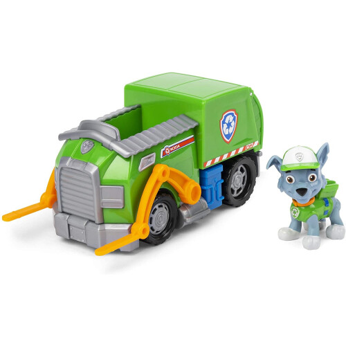 Paw Patrol 6054437 Rocky s Recycling Truck Vehicle with Collectible Figure for Kids Aged 3 Years and Over Multicolour on OnBuy