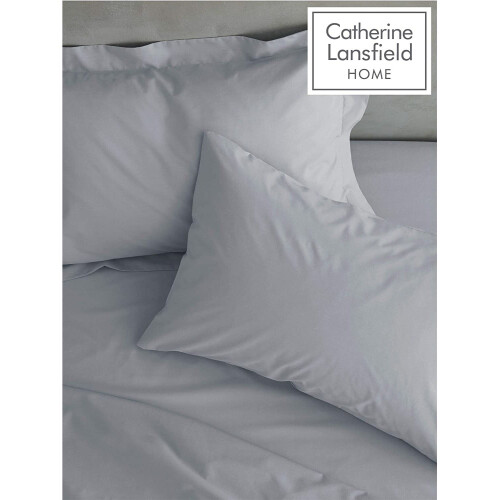 Catherine Lansfield Catherine Lansfield Easy Iron Percale Super King Extra Deep Fitted Sheet Grey 2