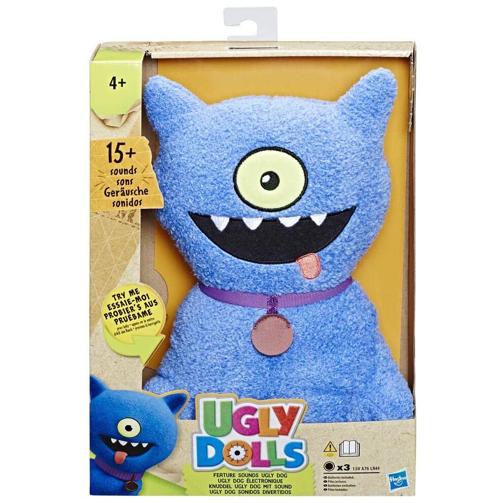 Hasbro UglyDolls 29cm Soft Toy - Feature Sounds Ugly Dog