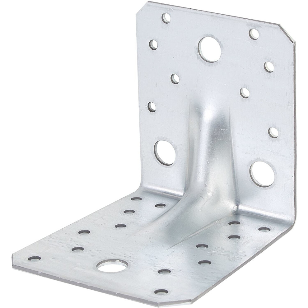 Heavy Duty Angle Connector With Beading, Handyman Pack, Sendzimir Galvanised 105 X 105 X 90 Mm / 25 Stk. 4004338837570
