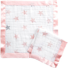 aden by aden + anais issie security blanket, 100% cotton muslin, 2 pack, doll
