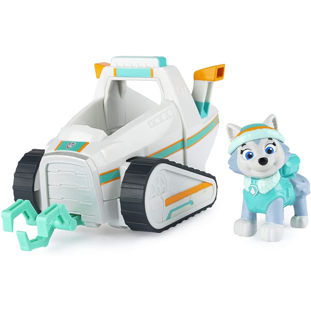 PAW PATROL 6056856 EverestÂs Snow Plough Vehicle with Collectible Figure, for Kids Aged 3 and Up, Multicoloured