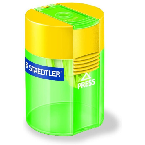 Staedtler Staedtler Round tub single sharpener 511 006 asst colours pack 10 1
