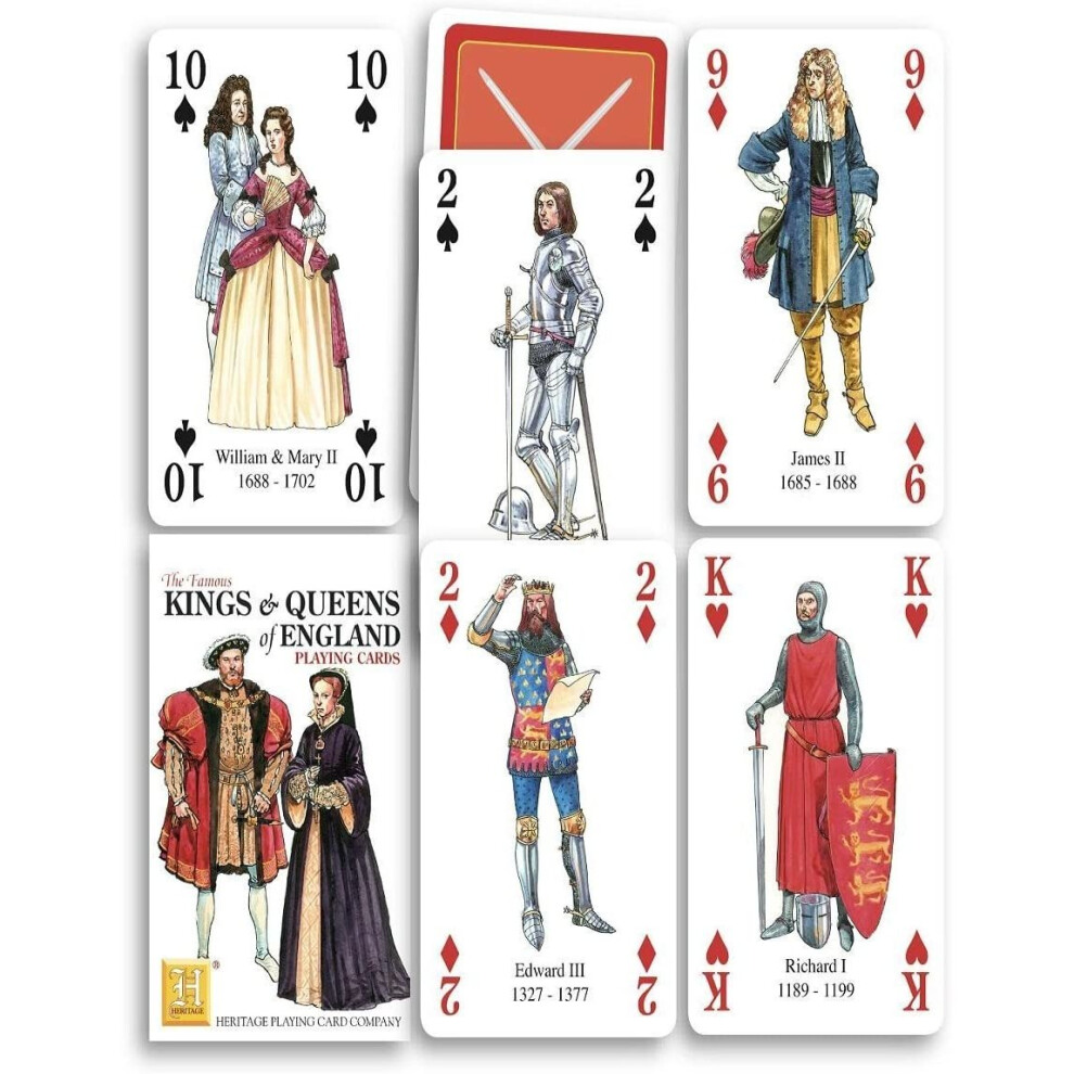 Heritage Playing Cards - Kings and Queens of England Playing Cards