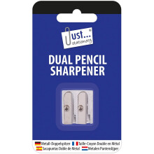 Just Stationery Dual Hole Metal Pencil Sharpener