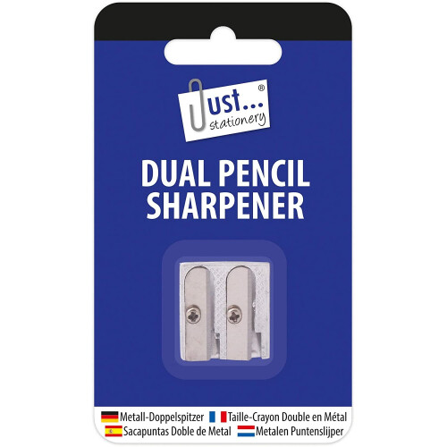 Just Stationery Dual Hole Metal Pencil Sharpener