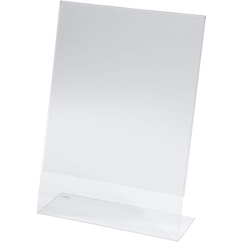 SIGEL TA210 Sign Holder, Slanted, for A4, Single-Sided Presentation, Acrylic, Transparent, 1 pc.