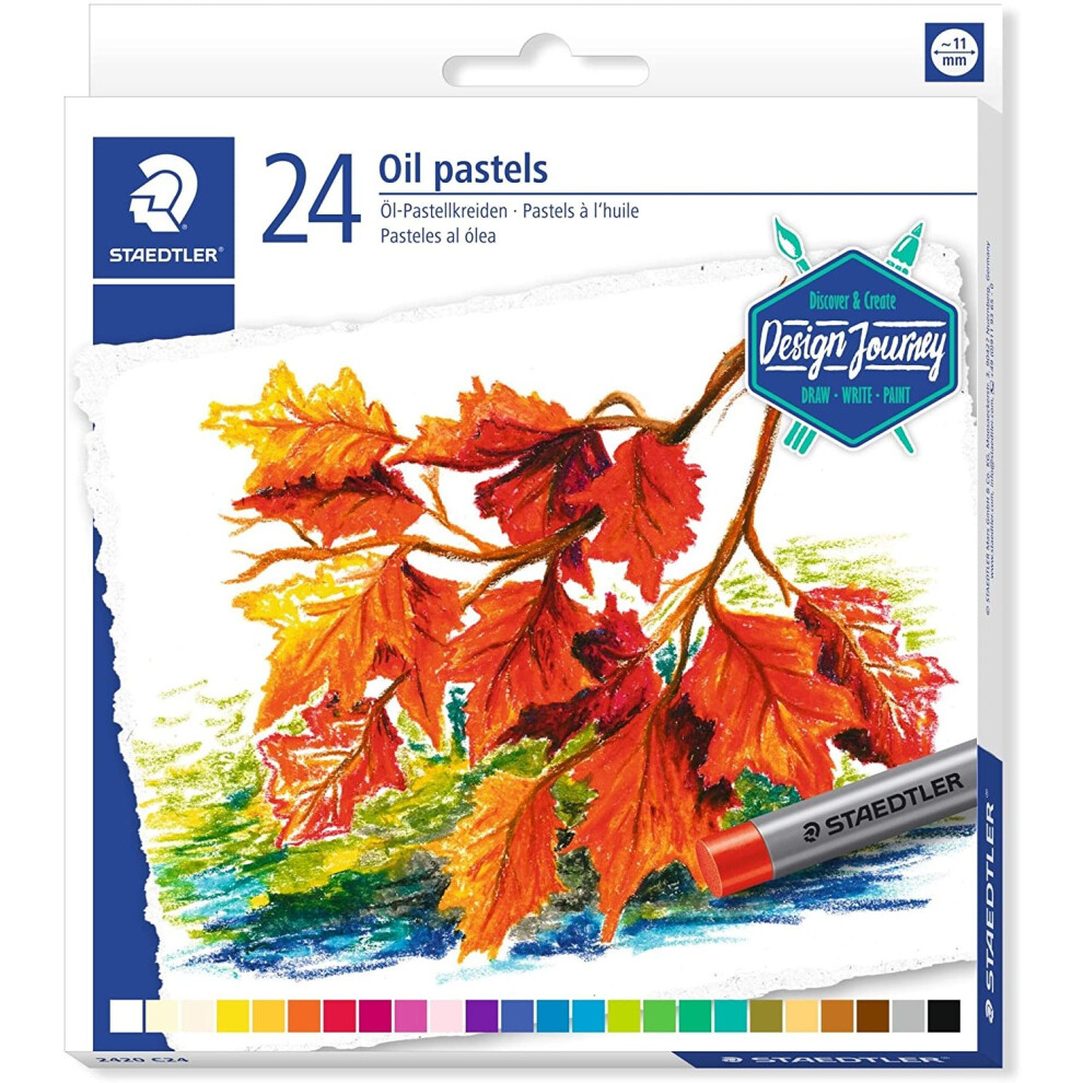 Staedtler Karat 2420 C24 Oil Pastels - Assorted Colours (Pack of 24)