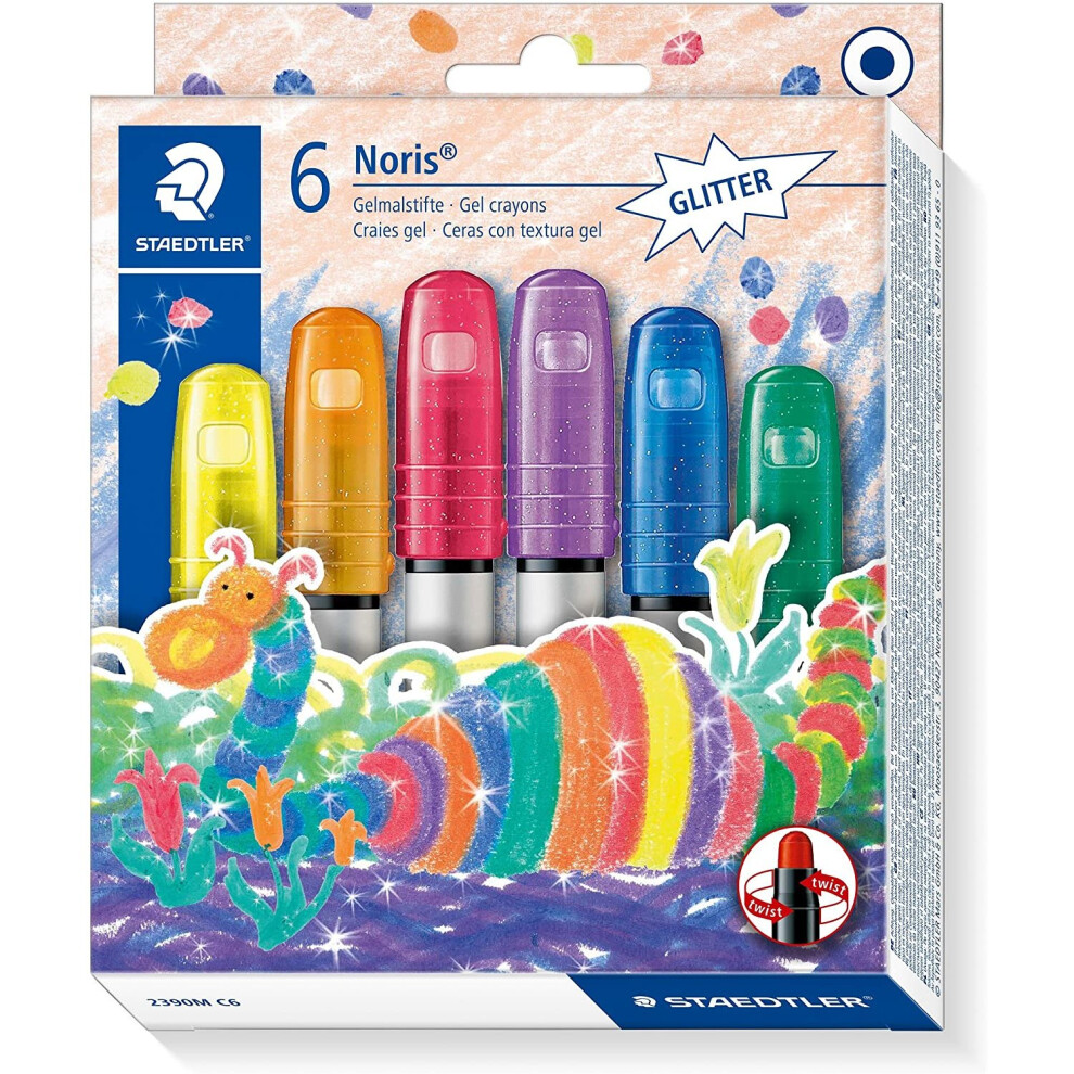 Staedtler Noris Club glitter crayons pack 6