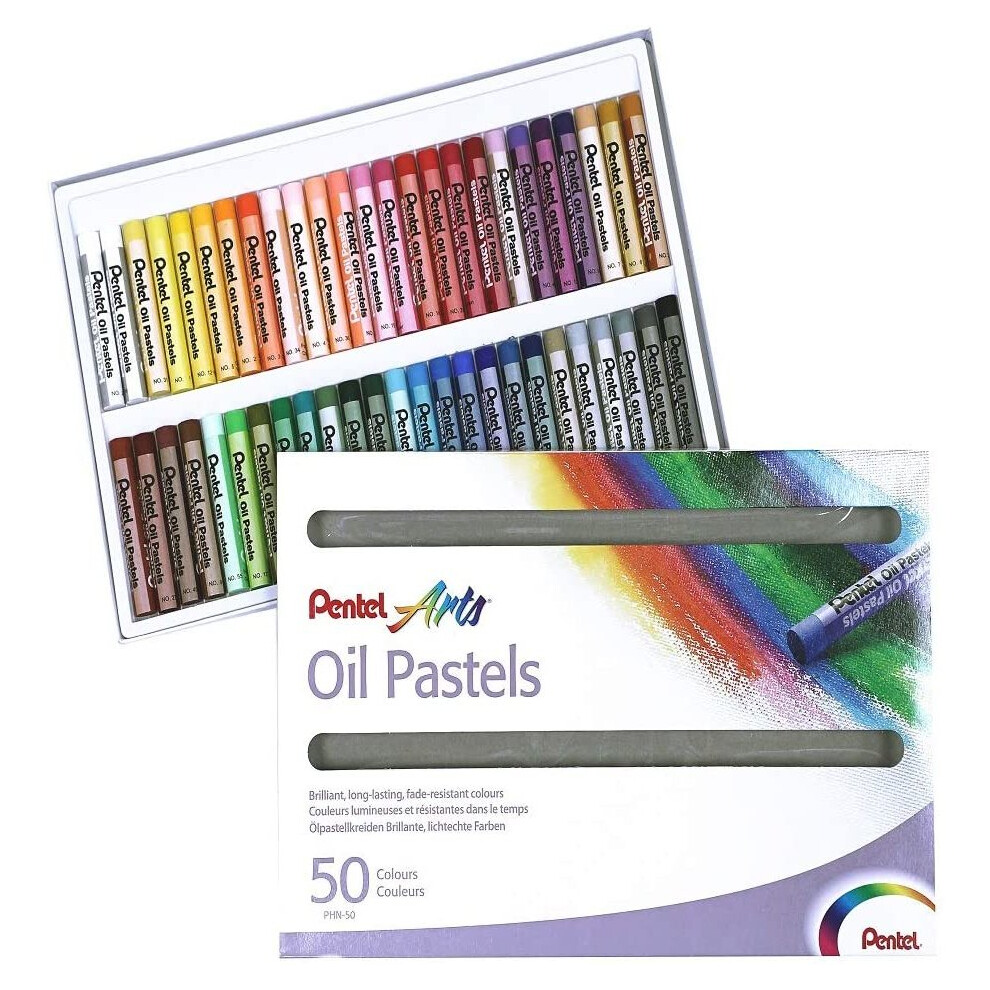 Pentel PHN4-50 Oil Pastels - Pack of 50