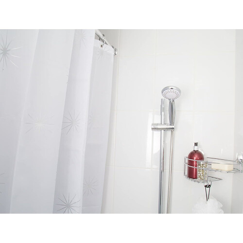 Croydex Croydex Stellar Water-Resistant Textile Shower Curtain 2