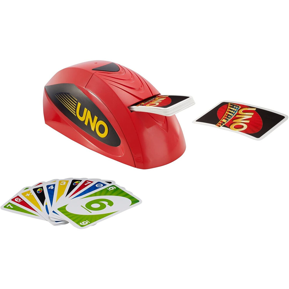 Mattel Games Uno Extreme Card Game with Electronic Launcher