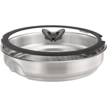 Tefal Ingenio Stainless Steel Steamer with Glass Lid