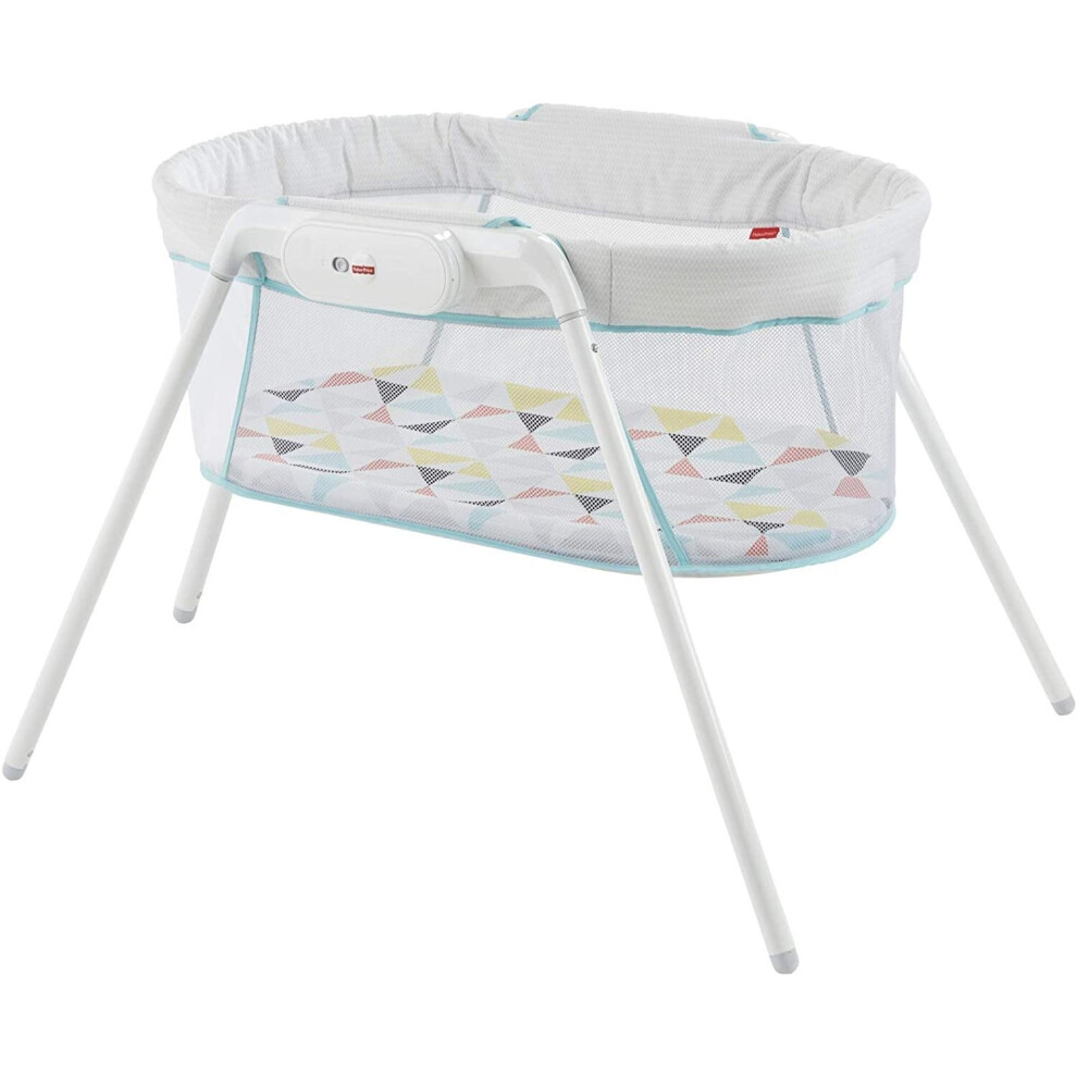 Fisher-Price GBR67 Stow and Go, Portable Bassinet with Calming Vibrations, Suitable From Birth for New-borns