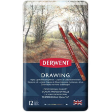 Derwent Coloured Drawing Pencils, Set of 12, Professional Quality, 700671 - Multi-Colour