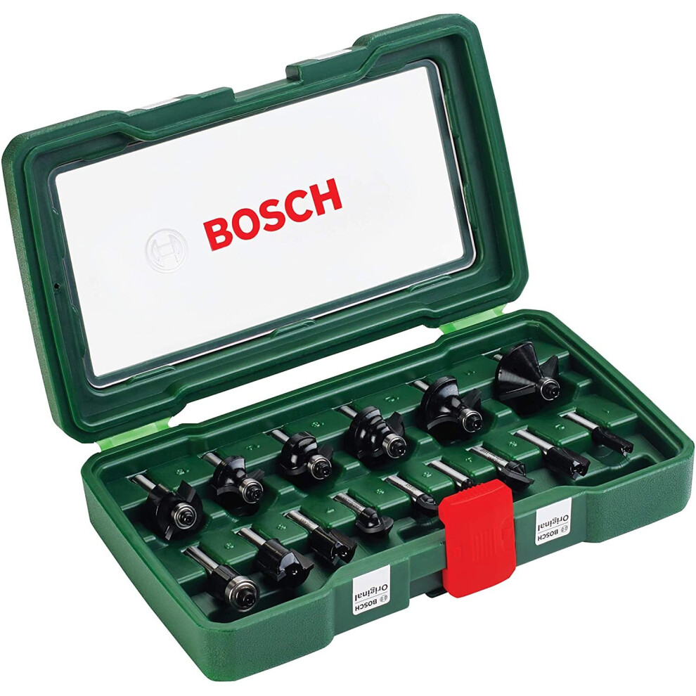 Bosch DIY 15tlg. Fräser-Set HM (1/4'-Schaft)