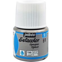 Peinture textile - Pébéo - Setacolor opaque - Gris N91 - 45ml - Couleurs intenses