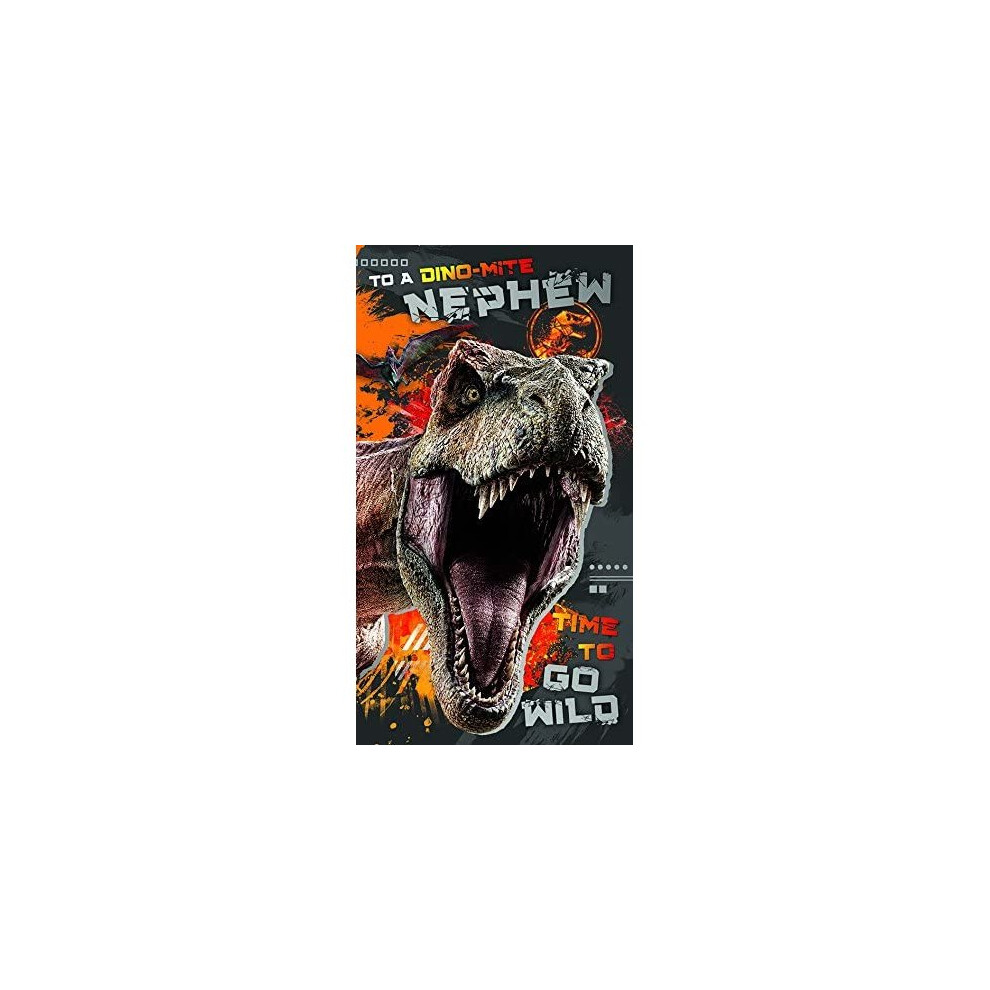 JURASSIC WORLD JW013 Nephew Birthday Card