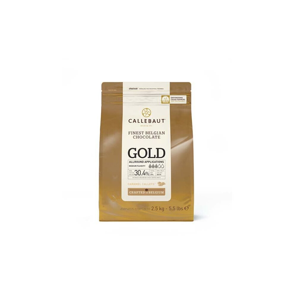 Callebaut Gold 30.4% Finest Caramel Chocolate Callets 2.5Kg
