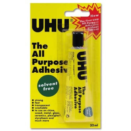 UHU All Purpose Glue Strong Solvent-free Washable 32ml Ref 44931