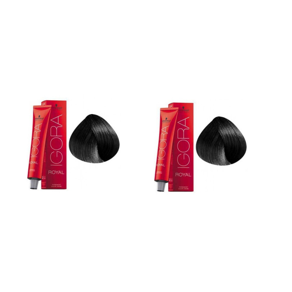 (4-13 - Pack of 2) Schwarzkopf Royal Igora Medium Chestnut Matt Ash