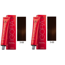 (3-68 - Pack of 2) Schwarzkopf Royal Igora Dark Brown Chocolate Red