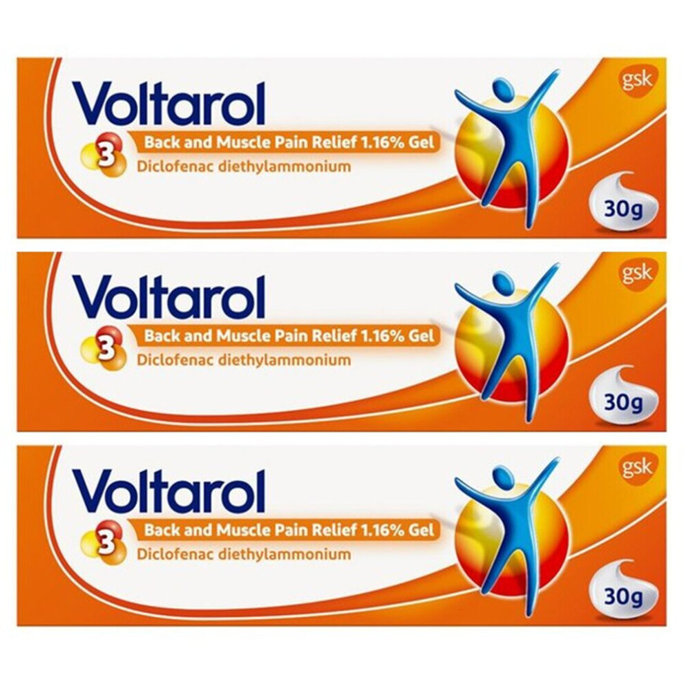 Voltarol Back and Muscle Pain Relief 1.16% Gel 30g Triple Pack-image-OPC-P5W62XN-NEW