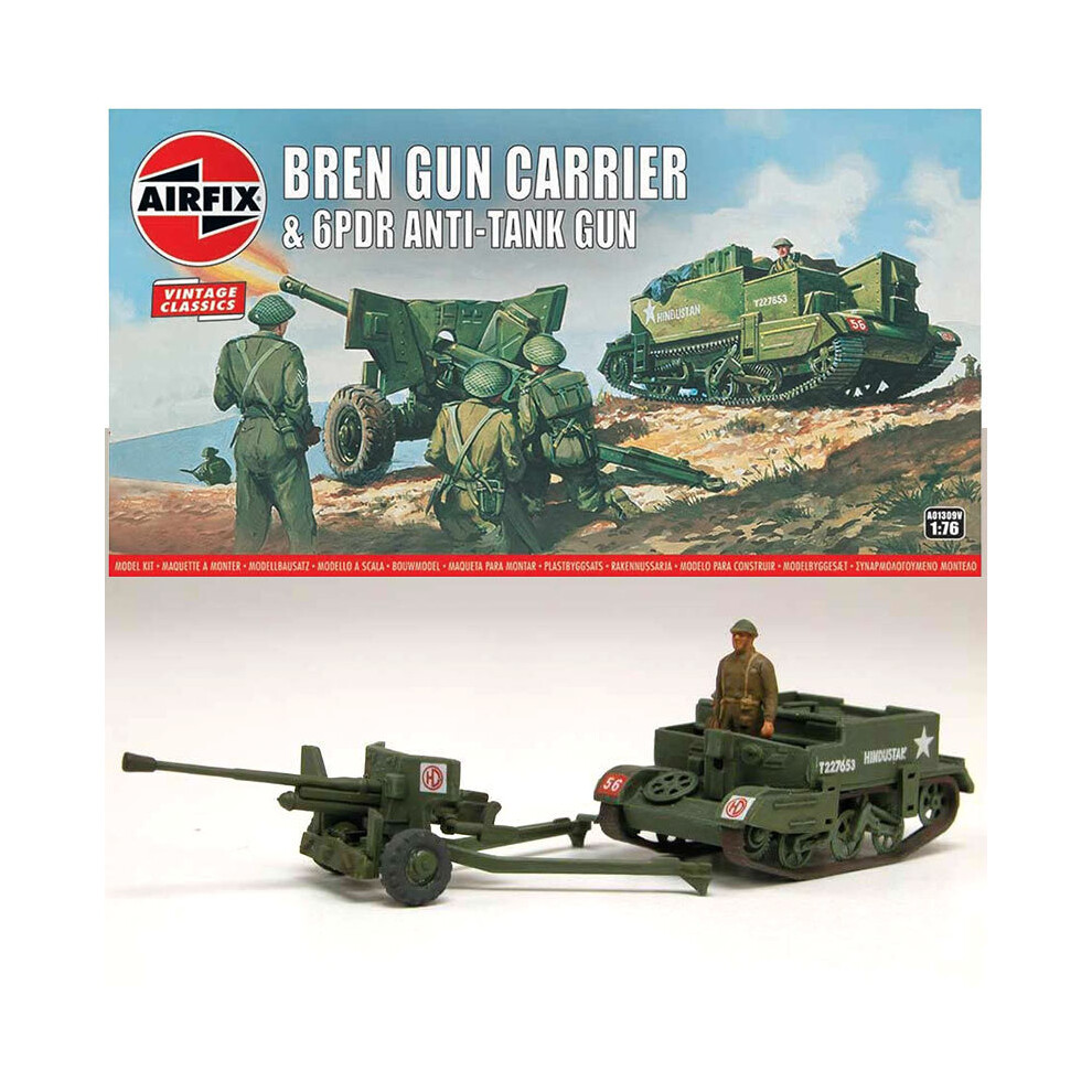 AIRFIX A01309V Bren Gun Carrier & 6pdr AT Gun Classics 1:76 Military Model Kit