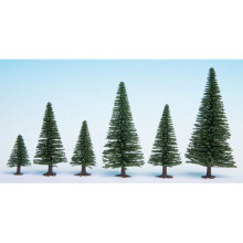 Oggetti decorativi - NOCH - NOC26920 - Set di 10 alberi di Natale - Altezze da 5 a 14 cm - Verde