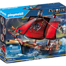 Playmobil 70411 Piratas Gran barco pirata flotante con ca    n