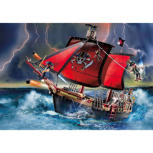 PLAYMOBIL Playmobil 70411 Pirates Large Floating Pirate Ship with Cannon 2