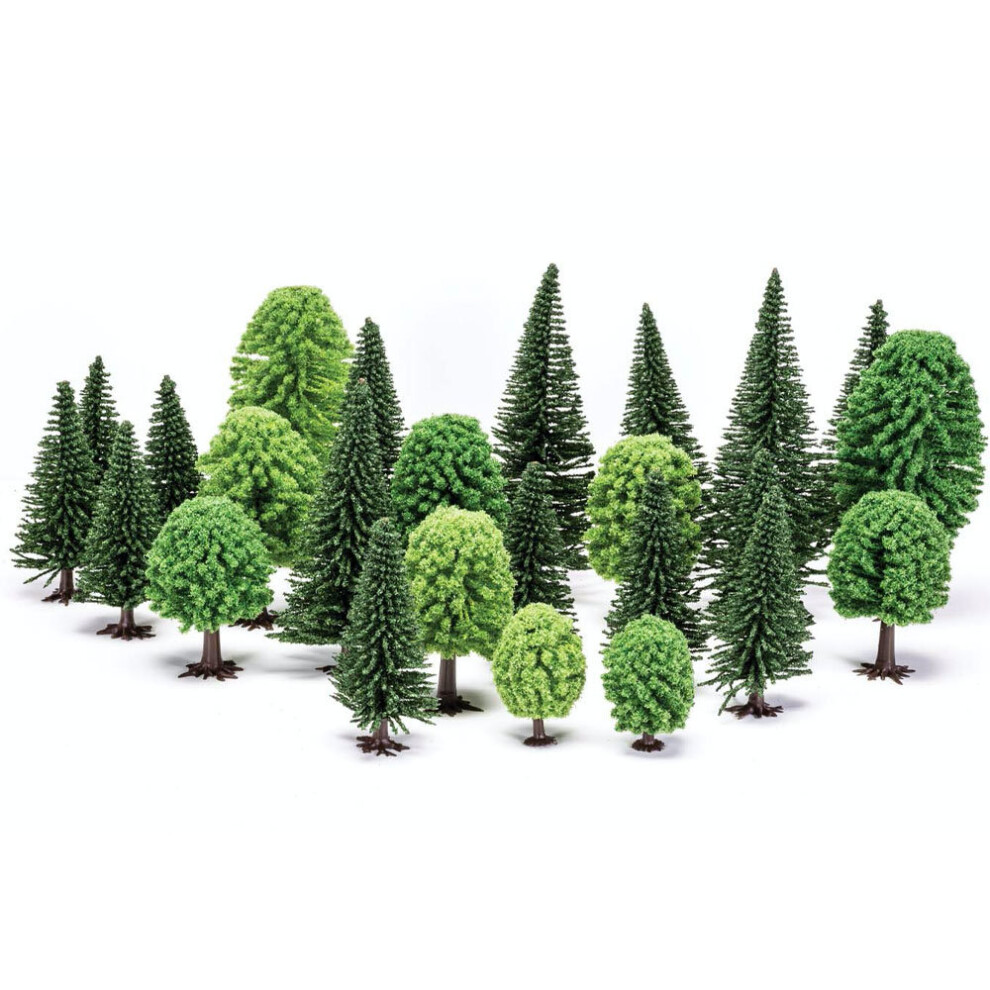 Hornby Scalextric Scenic Materials R7201 Mixed Deciduous and Fir Trees