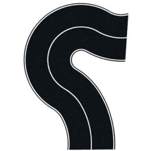 NOCH Asphalt Road Universal Curve 8cm Wide HO Gauge Scenics 60701