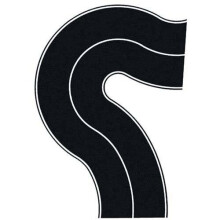 NOCH Country Road Universal Curve 6.6cm HO Gauge Scenics 60707