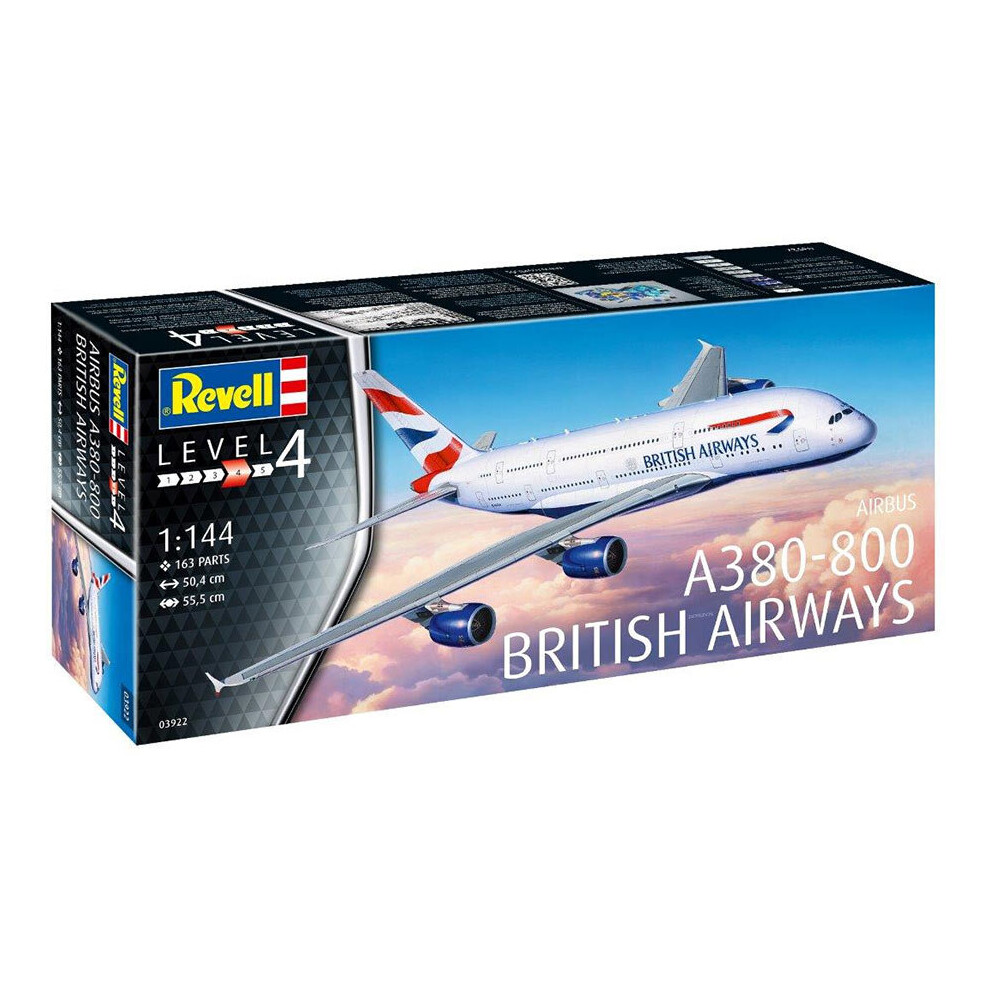 Revell A380-800 British Airways 1:144 Scale Model Kit 03922