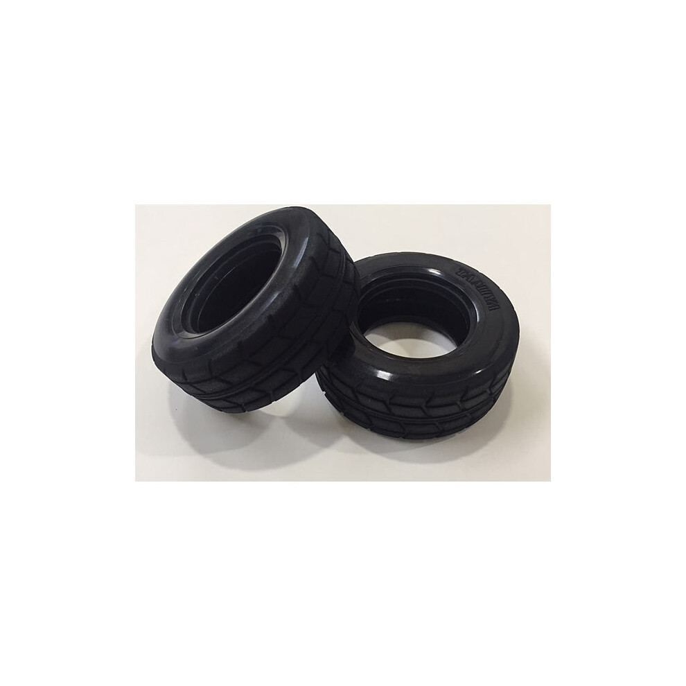 Tamiya 51589 On Road Racing Truck Tires/Tyres (2 Pcs.) (Man Hahn/Tt01/Tt02)