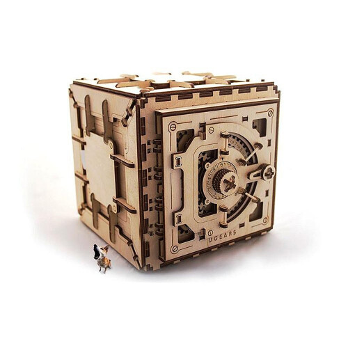 Houten UGEARS Kluis - 3D Mechanisch Puzzel - Functioneel - Bruin - 179 Stukken 1